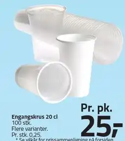 Fleggaard Engangskrus 20 cl tilbud