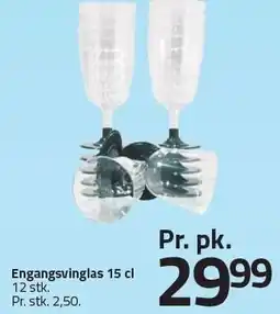 Fleggaard Engangsvinglas 15 cl tilbud