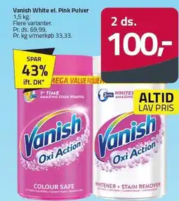 Fleggaard Vanish White el. Pink Pulver tilbud