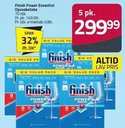 Fleggaard Finish Power Essential Opvasketabs tilbud