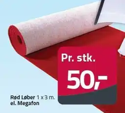 Fleggaard Rød Løber el. Megafon tilbud