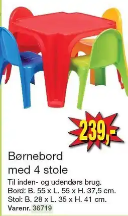 Harald Nyborg Børnebord med 4 stole tilbud