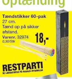 Harald Nyborg Tændstikker 60-pak tilbud
