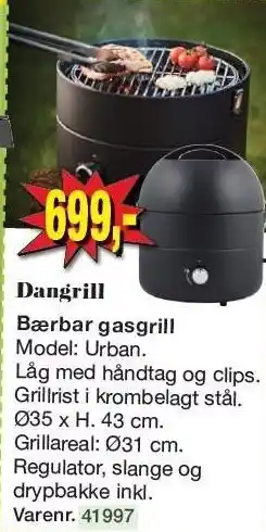 Harald Nyborg Dangrill Bærbar gasgrill tilbud