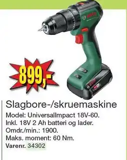 Harald Nyborg Slagbore-/skruemaskine tilbud