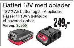 Harald Nyborg Batteri 18V med oplader tilbud