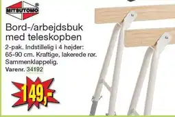 Harald Nyborg Bord-/arbejdsbuk med teleskopben tilbud