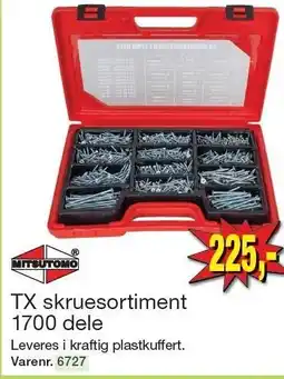 Harald Nyborg TX skruesortiment 1700 dele tilbud
