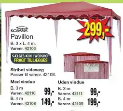 Harald Nyborg Pavillon eller Stribet sidevæg tilbud