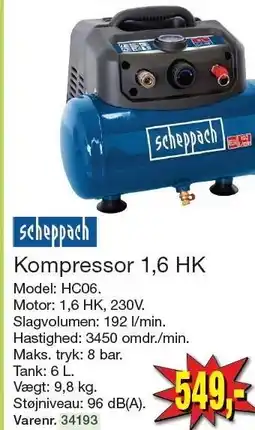 Harald Nyborg Kompressor 1,6 HK tilbud