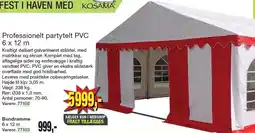 Harald Nyborg Professionelt partytelt PVC 6 x 12 m eller Bundramme tilbud