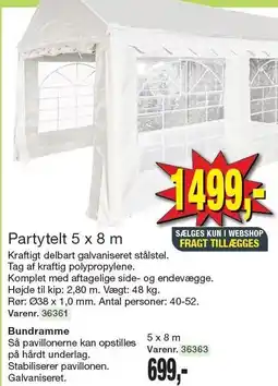 Harald Nyborg Partytelt eller Bundramme tilbud
