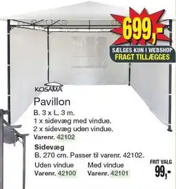 Harald Nyborg Pavillon eller Sidevæg tilbud