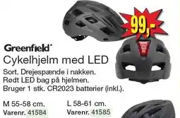 Harald Nyborg Cykelhjelm med LED M 55-58 cm eller L 58-61 cm tilbud