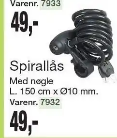 Harald Nyborg Spirallås Med nøgle tilbud