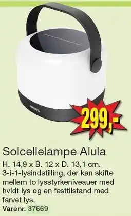Harald Nyborg Solcellelampe Alula tilbud