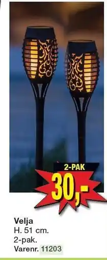 Harald Nyborg Fakkel Solcellelampe Velja tilbud
