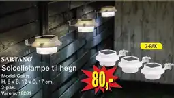 Harald Nyborg Solcellelampe til hegn tilbud