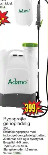 Harald Nyborg Rygsprøjte genopladelig tilbud