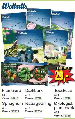 Harald Nyborg Plantejord, Dækbark, Topdress, Sphagnum, Naturgødning eller Økologisk plantesæk tilbud