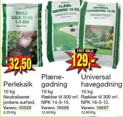 Harald Nyborg Adano Perlekalk, Plænegødning eller Universal havegødning tilbud