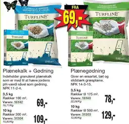 Harald Nyborg Turfline Plænekalk + gødning eller Plænegødning tilbud