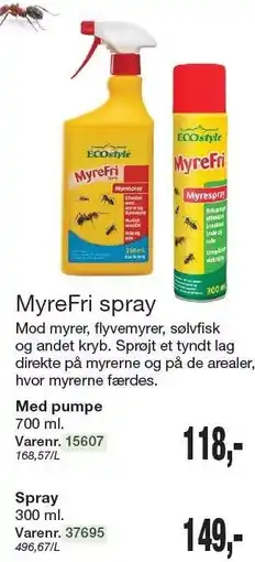 Harald Nyborg ECOstyle MyreFri spray tilbud