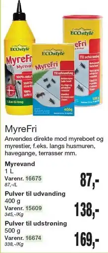 Harald Nyborg ECOstyle MyreFri tilbud