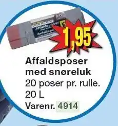 Harald Nyborg Affaldsposer med snøreluk tilbud