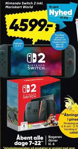 Bilka Nintendo Switch 2 inkl. Mariokart World tilbud