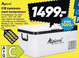 Alpicool K18 køleboks med kompressor