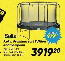 Bilka Salta Premium sort Edition 427 trampolin tilbud