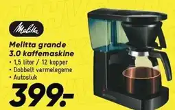 Bilka Melitta grande 3.0 kaffemaskine tilbud