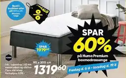 Bilka Spar 60% på Huma Premium boxmadrassenge tilbud