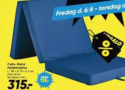 Bilka Dana foldemadras tilbud