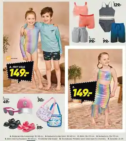 Bilka Badesæt, Badedragt, Badeshorts, Bikini, Solbriller, Kasket, Strandtaske eller Sandaler tilbud