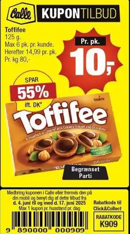 Calle Toffifee tilbud