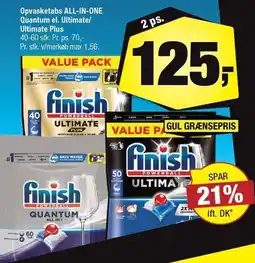 Calle Finish Opvasketabs ALL-IN-ONE Quantum el. Ultimate/Ultimate Plus tilbud