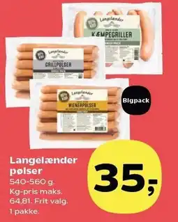 Kvickly Langelænder pølser tilbud