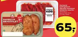 Kvickly Marineret kyllingebryst bbq eller marineret koteletter paprika tilbud