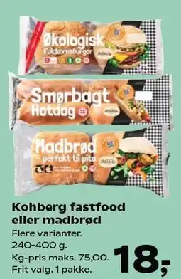 Kvickly Kohberg fastfood eller madbrød tilbud