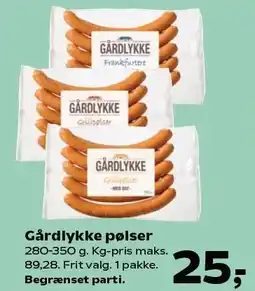 Kvickly Gårdlykke pølser tilbud