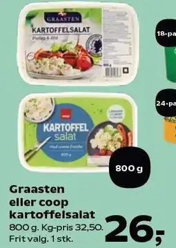 Kvickly Graasten eller coop kartoffelsalat tilbud