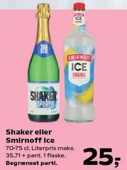 Kvickly Shaker eller Smirnoff Ice tilbud