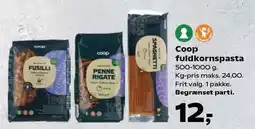 Kvickly Coop fuldkornspasta tilbud