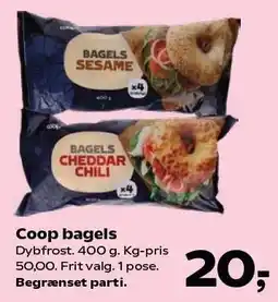 Kvickly Coop bagels tilbud