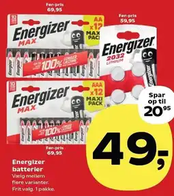 Kvickly Energizer batterier tilbud