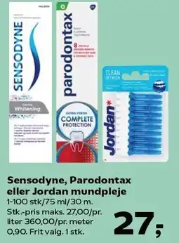 Kvickly Sensodyne, Parodontax eller Jordan mundpleje tilbud