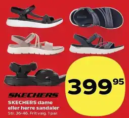 Kvickly SKECHERS dame eller herre sandaler tilbud