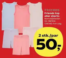 Kvickly Friends top eller shorts tilbud
